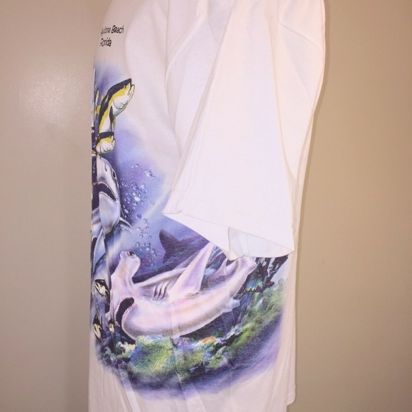 Daytona Beach Shark T-Shirt L Florida Graphic Tee - Picture 3 of 6